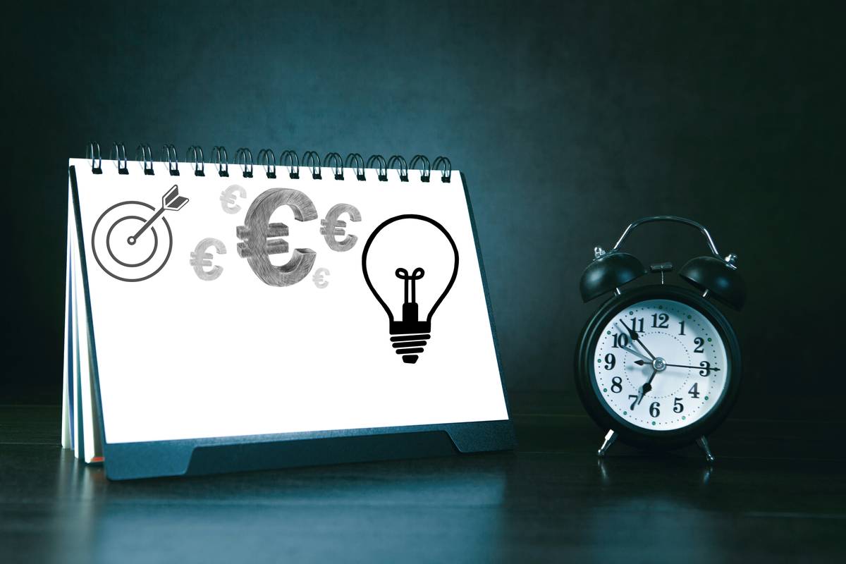 Illustration showing calendar with 'deferred plan flexibility' label beside loan documents and calculator